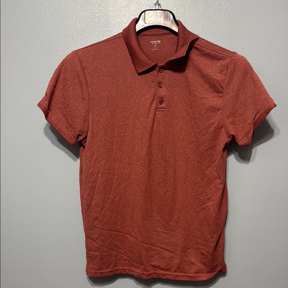 Old Navy Brown Polo Shirt Casual Relaxed Fit